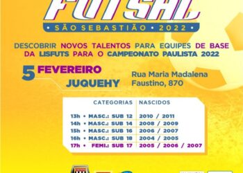 Começa neste sábado seletiva de futsal em São Sebastião