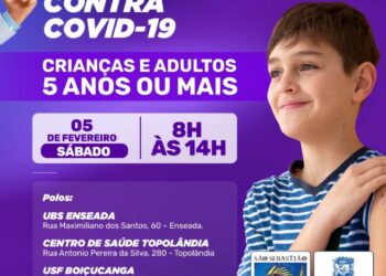 São Sebastião promove Campanha de Vacinação contra Covid-19 neste sábado (05)