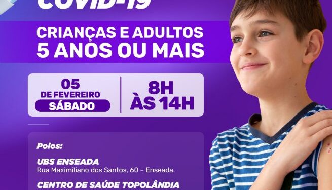São Sebastião promove Campanha de Vacinação contra Covid-19 neste sábado (05)