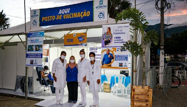 Prefeitura vacina contra Covid-19 durante o 5.º Festival Gastronômico Caiçara