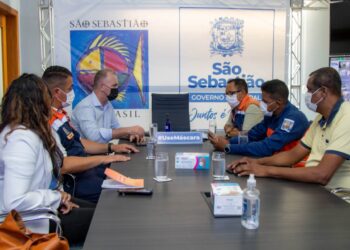 Novo coordenador Estadual de Proteção e Defesa Civil do Estado de São Paulo Coronel PM Romanek visita Prefeitura de São Sebastião