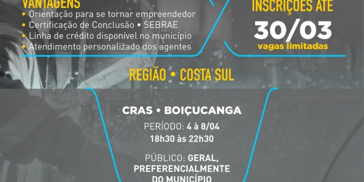 Prefeitura abre inscrições para cursos gratuitos voltados aos empreendedores sebastianenses
