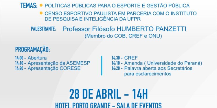 Prefeitura realiza palestra com professor e filósofo Humberto Panzetti nesta quinta-feira (28)