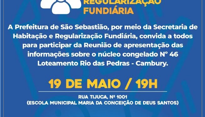 Prefeitura de São Sebastião promove reunião sobre regularização fundiária com moradores do núcleo nº 46 Loteamento Rio das Pedras, em Cambury