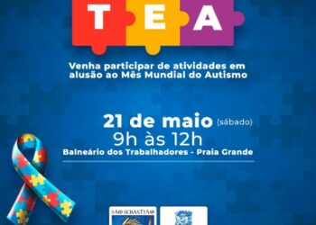 Prefeitura de São Sebastião promove atividades direcionadas às pessoas com Transtorno do Espectro Autista (TEA) neste sábado (21) no Balneário dos Trabalhadores