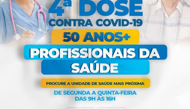 São Sebastião aplica quarta dose contra Covid-19 para maiores de 50 anos e profissionais da Saúde