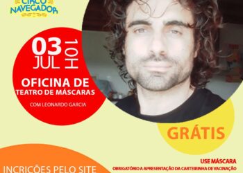 Oficina GRATUITA de Teatro de Máscaras com Leonardo Garcia Mestre em Máscaras e Commedia dell’arte pela Sorbonne.