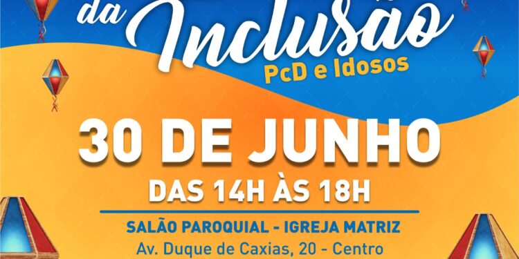Prefeitura realiza ‘Arraiá da Inclusão’ voltado a pessoas com deficiência (PcDs) e idosos