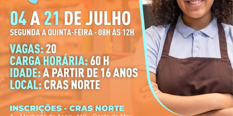 Prefeitura abre inscrições para cursos gratuitos profissionalizantes a moradores da Costa Norte