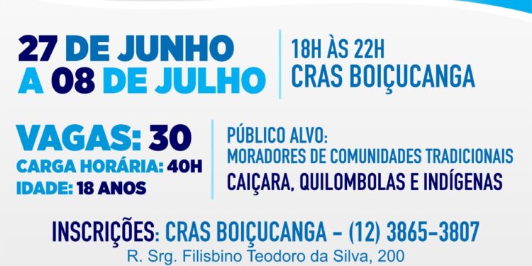 Prefeitura abre inscrições para o curso presencial gratuito ‘Turismo de Base Comunitária – Orientador de Visita’