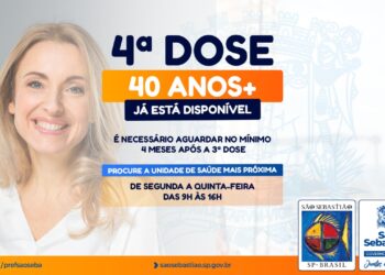 São Sebastião aplica quarta dose contra Covid-19 para maiores de 40 anos   