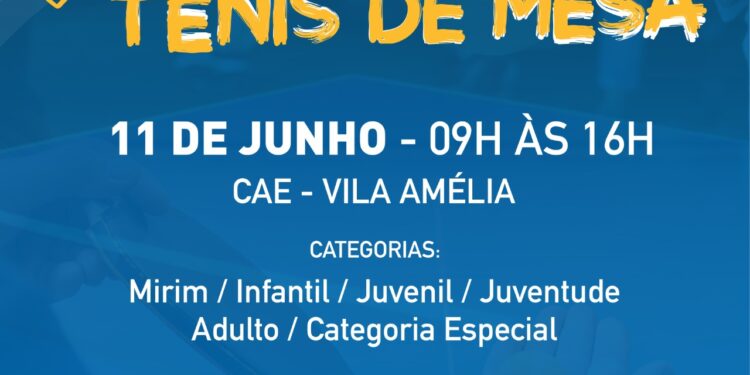 Prefeitura confirma a realização da Seletiva de Inverno Tênis de Mesa neste sábado (11)