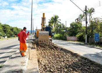 Prefeito Felipe Augusto visita obra de recuperação da SP-055