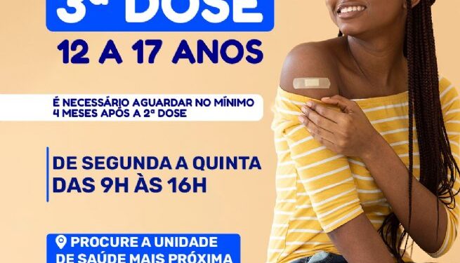 São Sebastião aplica terceira dose contra Covid-19 para adolescentes de 12 a 17 anos