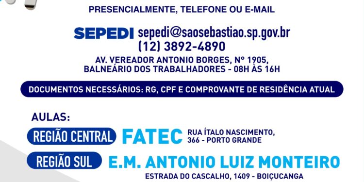 Prefeitura abre inscrições para curso gratuito de ‘Inclusão Digital’ voltado a idosos e pessoas com deficiência (PcD)