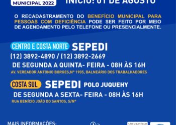 Recadastramento do Passe Livre Municipal 2022 começa em 1º de agosto