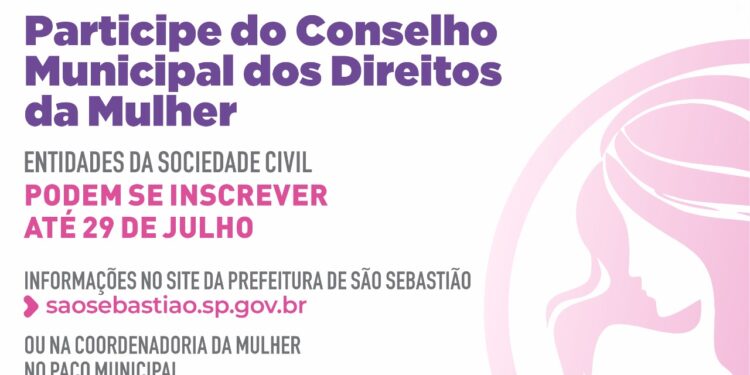 Prefeitura de São Sebastião convoca sociedade civil para compor Conselho Municipal dos Direitos da Mulher