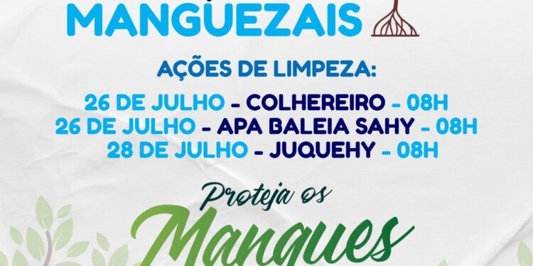 Prefeitura de São Sebastião promove ações de limpeza em comemoração ao Dia Mundial de Proteção aos Manguezais
