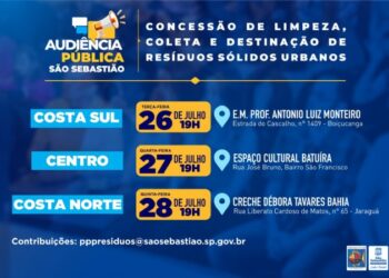 Prefeitura de São Sebastião realiza audiências públicas para apresentação do projeto de concessão de limpeza, coleta e destinação de resíduos sólidos urbanos