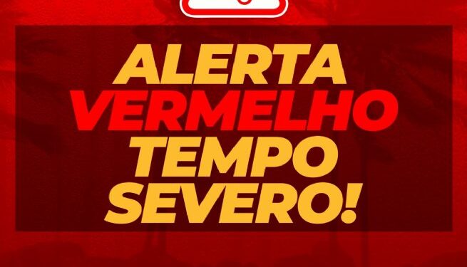 Prefeitura emite alerta para ventos fortes de hoje (8) até quarta-feira (10)