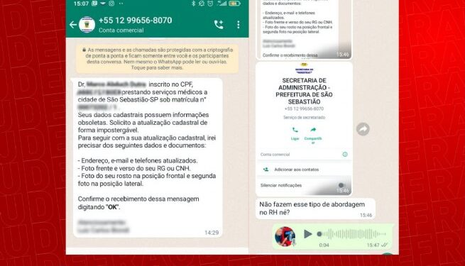 Prefeitura alerta servidores municipais sobre golpe usando nome da Secretaria de Administração (SECAD)