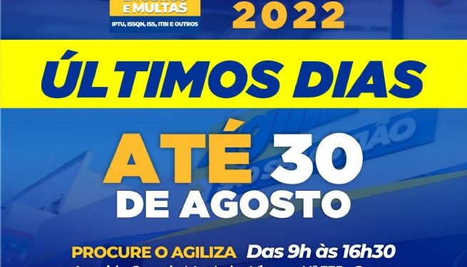 Campanha de Anistia Fiscal 2022 termina dia (30)