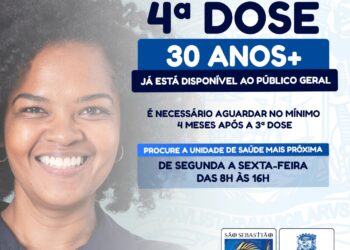 São Sebastião inicia quarta dose contra Covid-19 para população com 30 anos ou mais