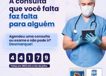 Prefeitura de São Sebastião registra mais de 44 mil faltas a consultas e exames na rede pública de Saúde, entre janeiro e julho