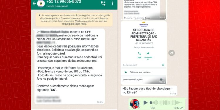 Prefeitura de São Sebastião alerta servidores municipais sobre golpe usando nome da Secretaria de Administração (SECAD)
