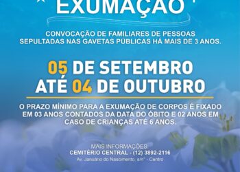 Familiares de sepultados há mais de três anos devem comparecer ao cemitério para exumação dos corpos
