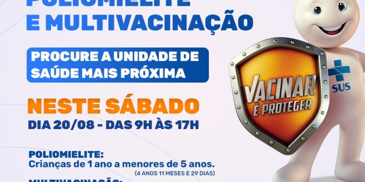 São Sebastião terá Dia D de multivacinação e contra a poliomielite neste sábado (20)