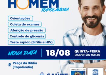Ação de promoção à Saúde do Homem desta quinta-feira (18) será na Topolândia