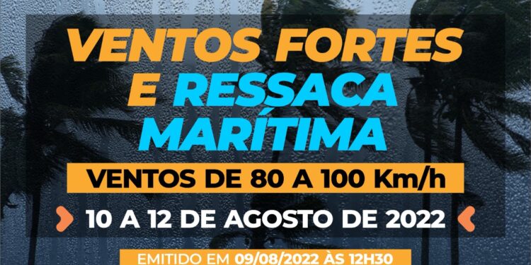Prefeitura de São Sebastião emite alerta para ventos fortes e ressaca marítima de quarta-feira (10) a sexta-feira (12)