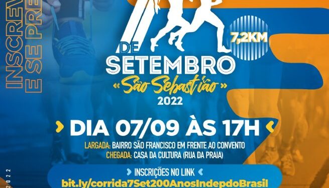 São Sebastião abre inscrições para a Corrida do Bicentenário da Independência