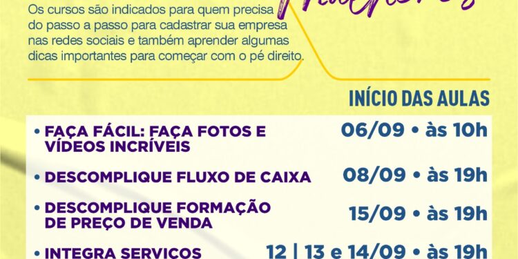 Prefeitura abre inscrições para cursos on-line voltados a empreendedoras sebastianenses