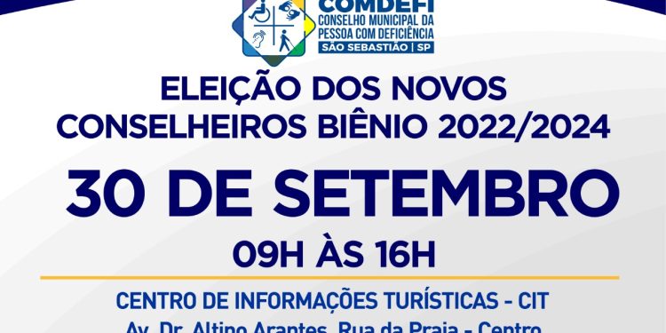 Eleição para os novos membros da sociedade civil ao Conselho Municipal da Pessoa com Deficiência (COMDEFI) será nesta sexta-feira (30)