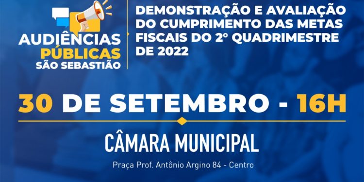Prefeitura realiza audiência pública sobre metas fiscais do 2º Quadrimestre de 2022