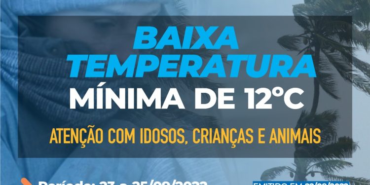 Prefeitura de São Sebastião alerta para queda de temperatura entre sexta-feira (23) e domingo (25)