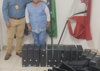 Fundo Social recebe doações de 13 computadores da Delegacia Seccional de Polícia de São Sebastião