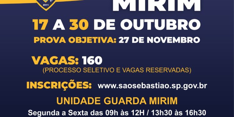 Prefeitura de São Sebastião realizará processo seletivo para Curso de Formação de Guarda Mirim