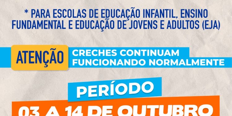 Escolas de São Sebastião entram em recesso na próxima segunda-feira