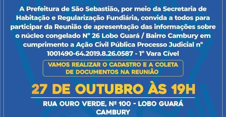 Prefeitura de São Sebastião realiza reunião comunitária com moradores do núcleo Lobo Guará em Cambury