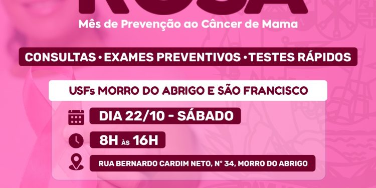 USFs Morro do Abrigo e São Francisco realizam exames preventivos do câncer de colo de útero e testes rápidos neste sábado (22)