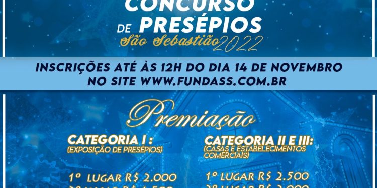 Prefeitura abre inscrições para Concurso de Presépios de São Sebastião 2022