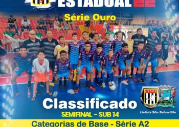 São Sebastião/Lisfuts Sub-14 joga semifinal do Campeonato Estadual de Futsal no sábado