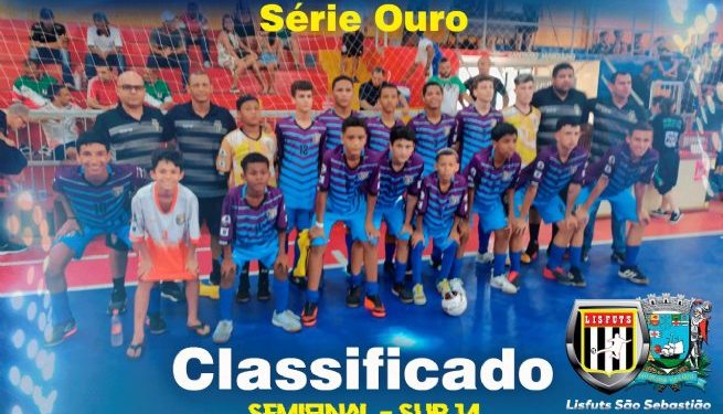 São Sebastião/Lisfuts Sub-14 joga semifinal do Campeonato Estadual de Futsal no sábado