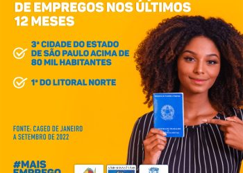 São Sebastião é a cidade que mais cria vagas de emprego com carteira assinada no Litoral Norte   