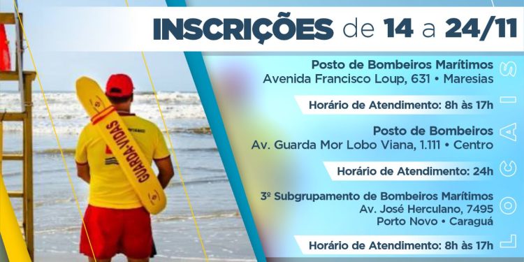 Prefeitura de São Sebastião abre processo seletivo para contratação de guarda-vidas temporários até 24 de novembro