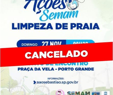 Ações de limpeza de praia e mangue são canceladas devido ao mau tempo