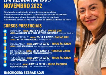 Prefeitura divulga agenda de cursos presenciais gratuitos para os meses de novembro e dezembro
